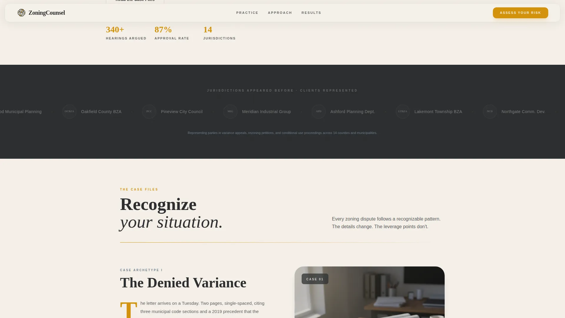 Land Use & Zoning Attorney Landing Page Template