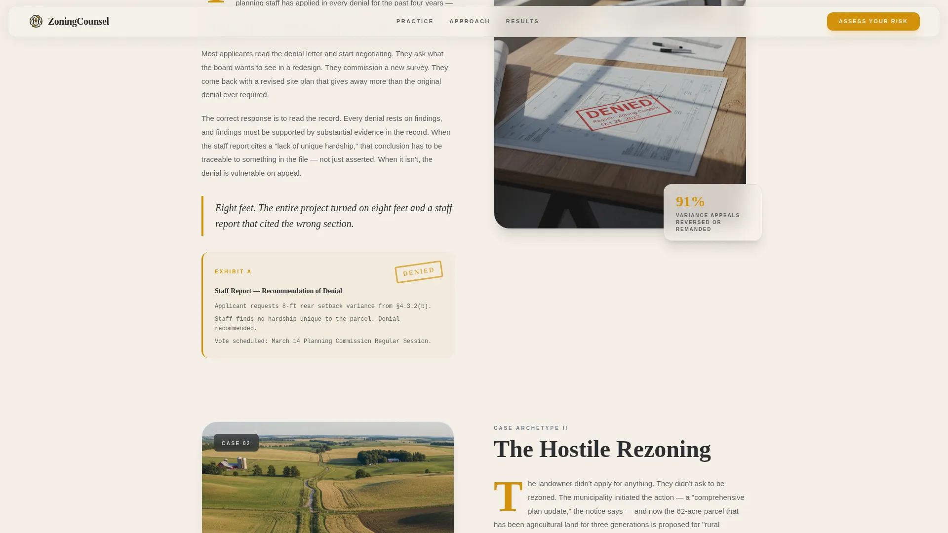 Land Use & Zoning Attorney Landing Page Template