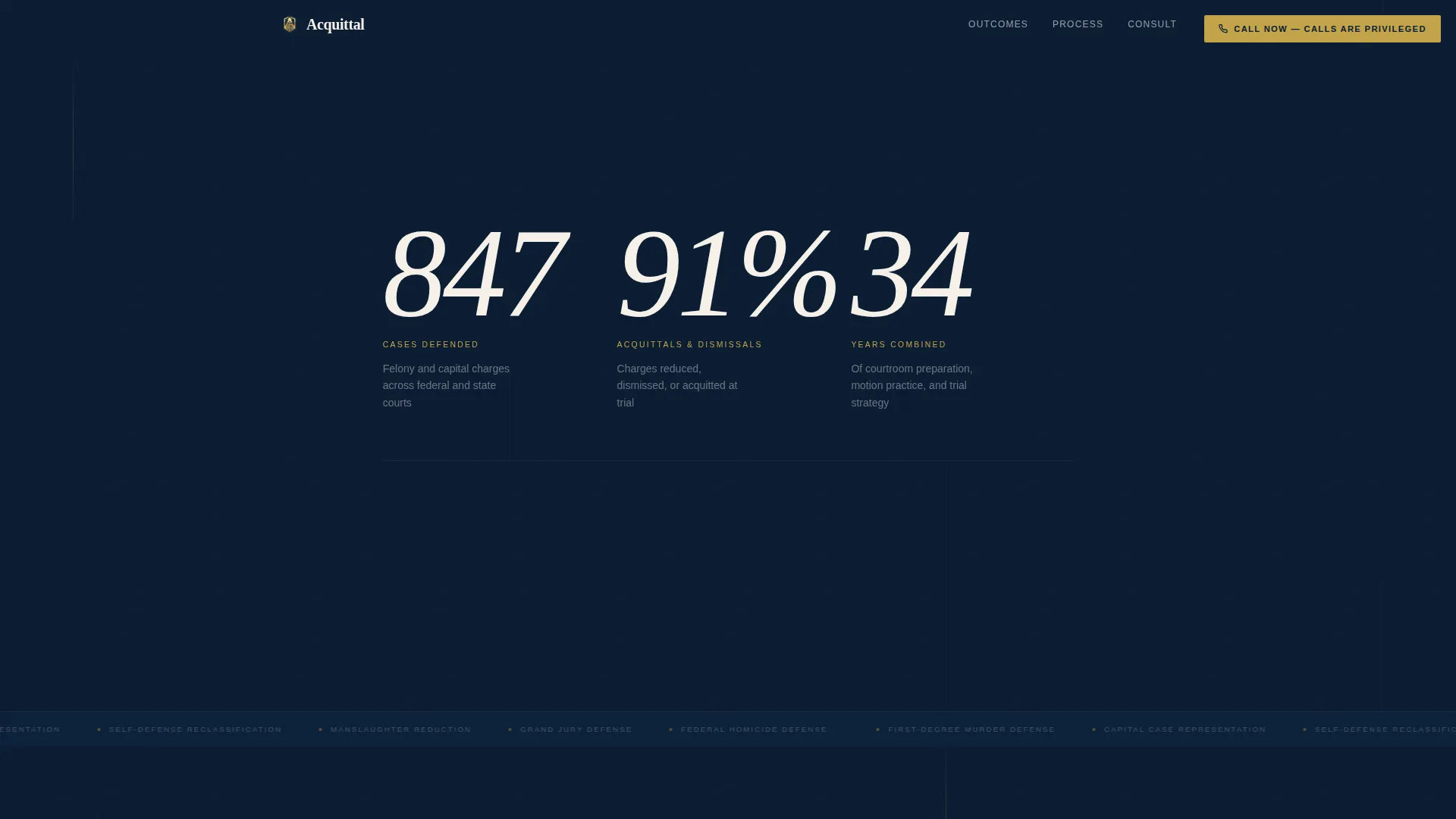 Criminal Defense Specialist Booking Website Template