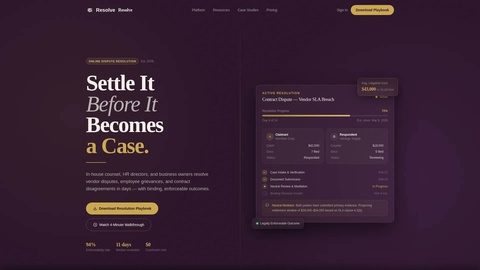 Mediation & Alternative Dispute Professional Website Template