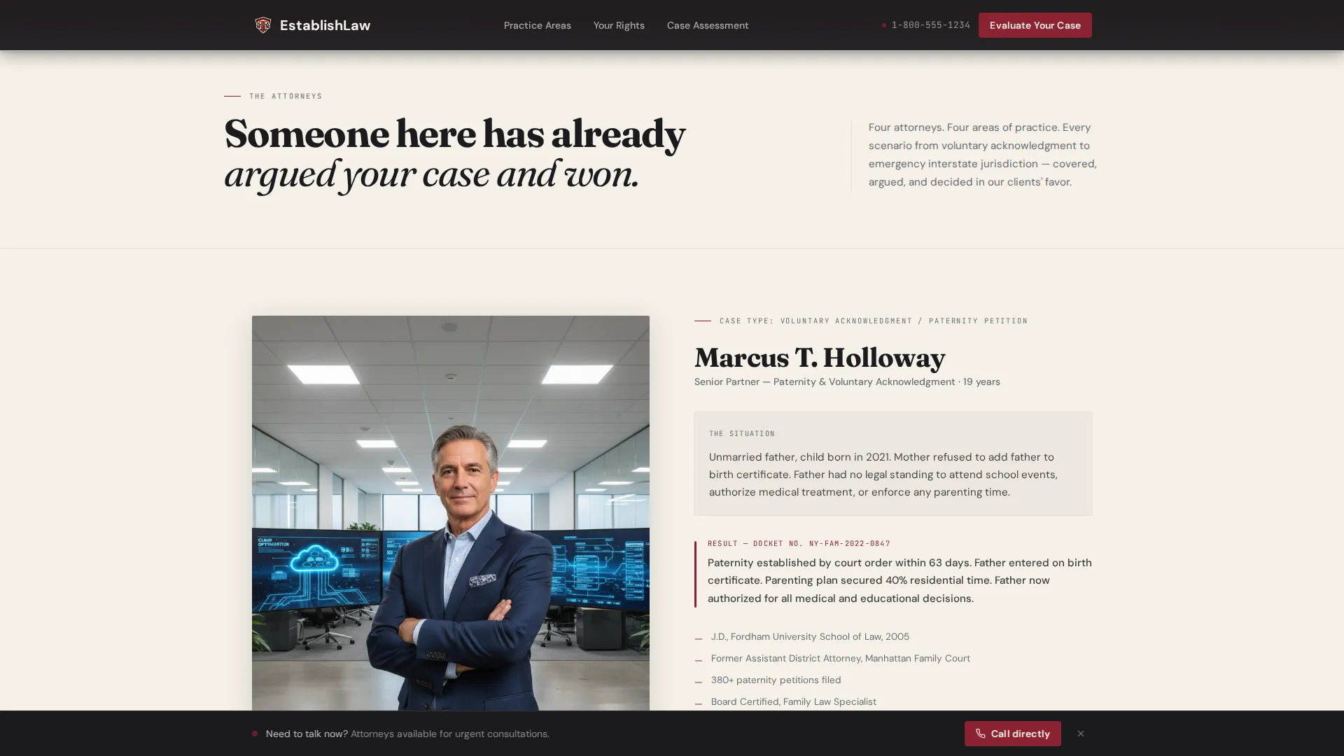 Family & Domestic Law Advanced Booking Website Template