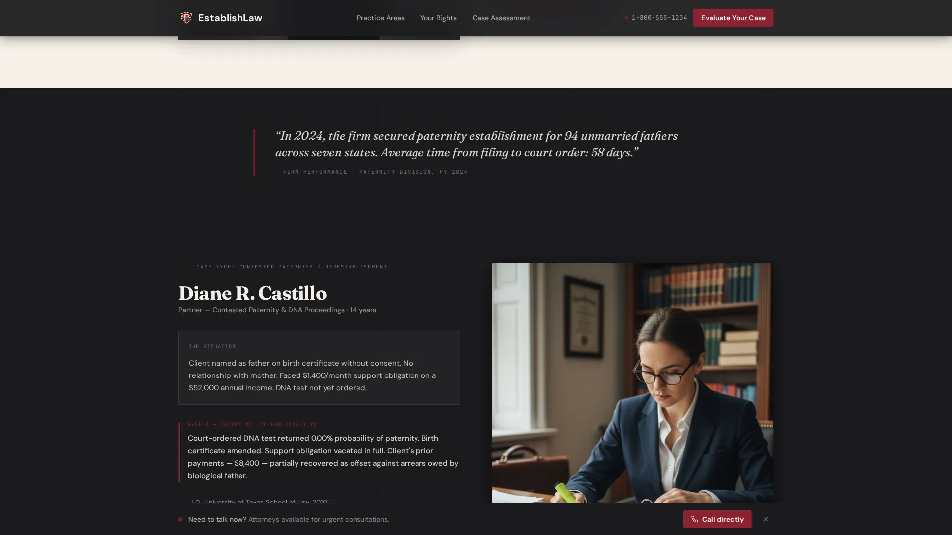 Family & Domestic Law Advanced Booking Website Template