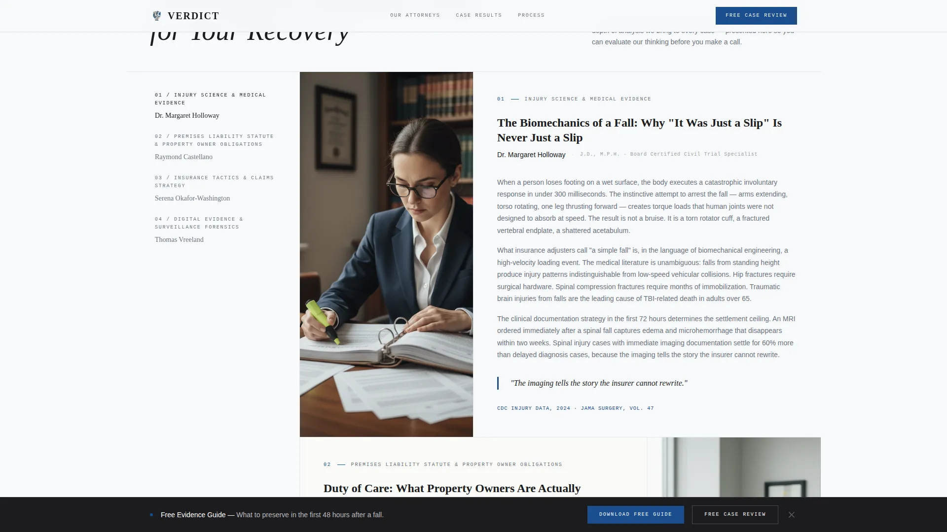 Personal Injury & Litigation Blog Website Template