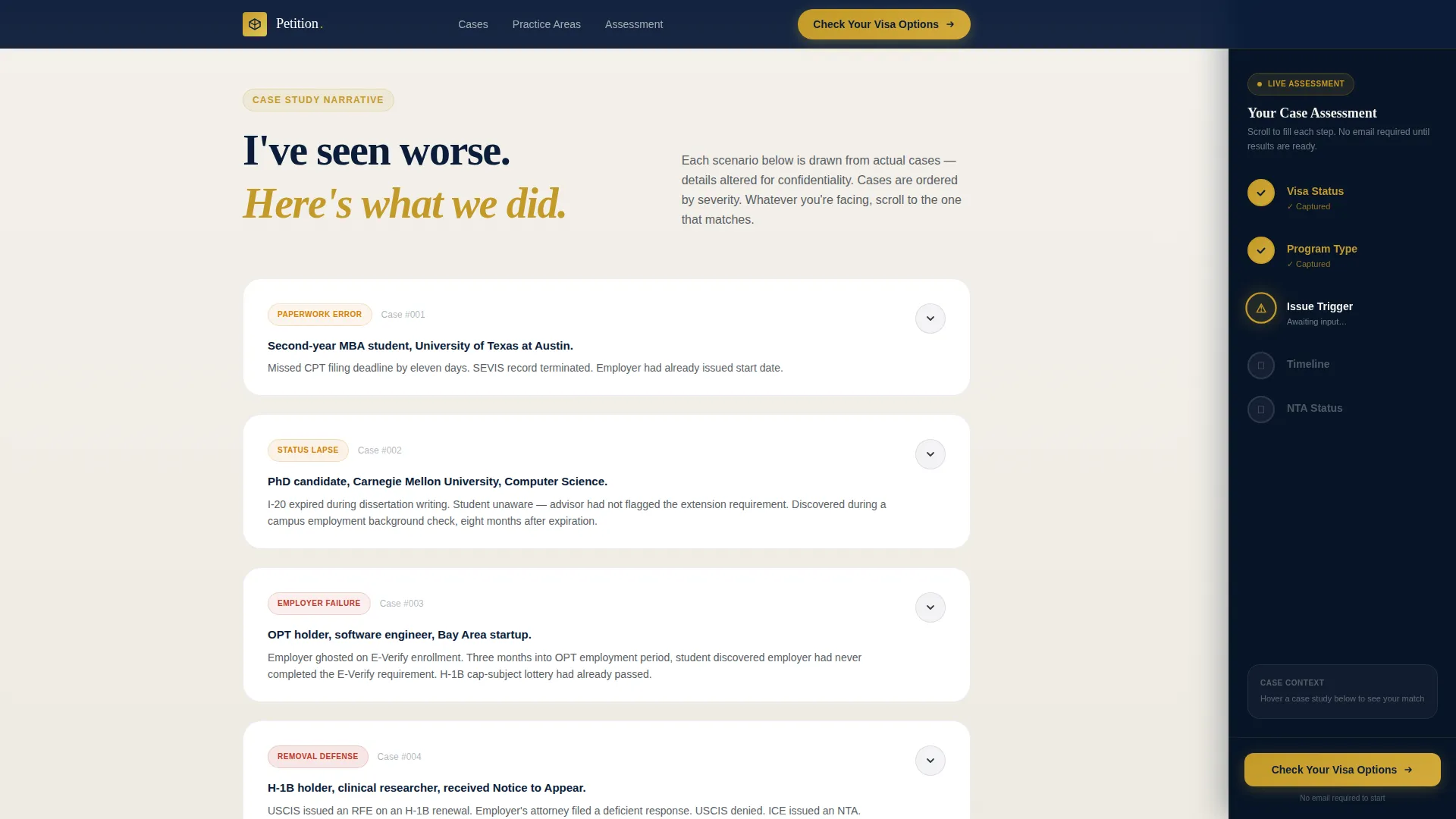 Authoritative Immigration Law Landing Page Template
