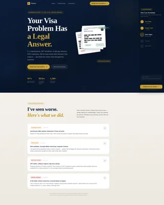 Authoritative Immigration Law Landing Page Template