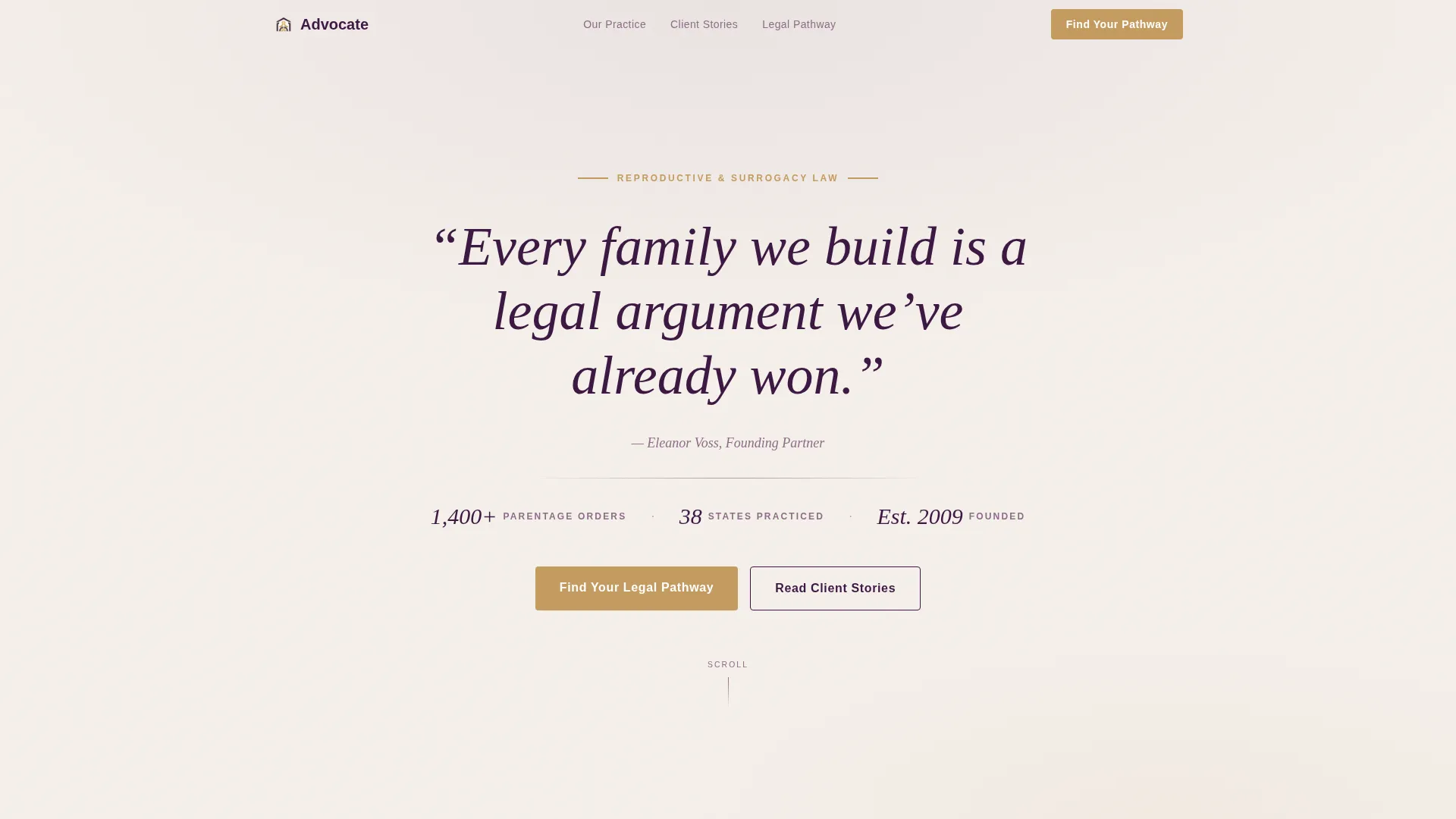 Family & Domestic Law Complete Booking Website Template