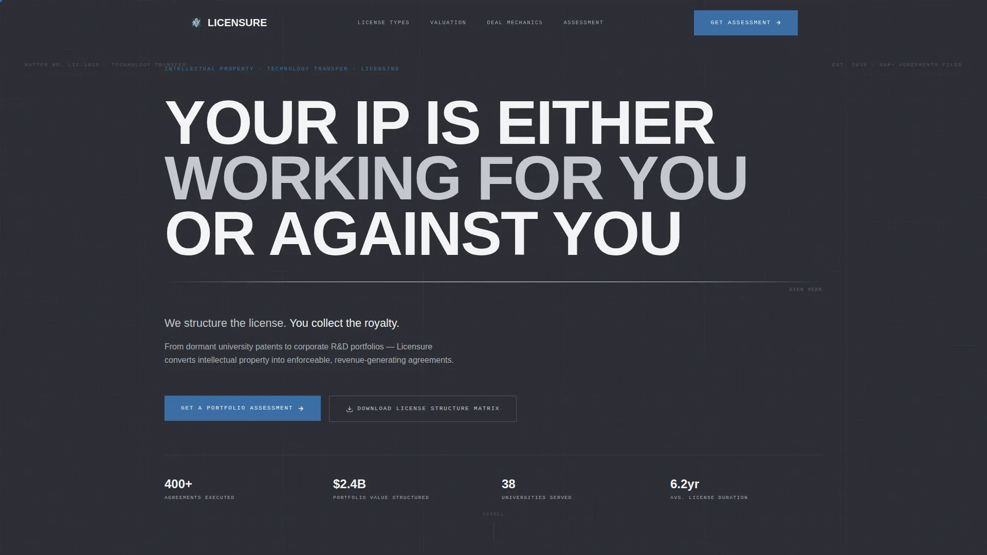 Intellectual Property FAQ Website Template