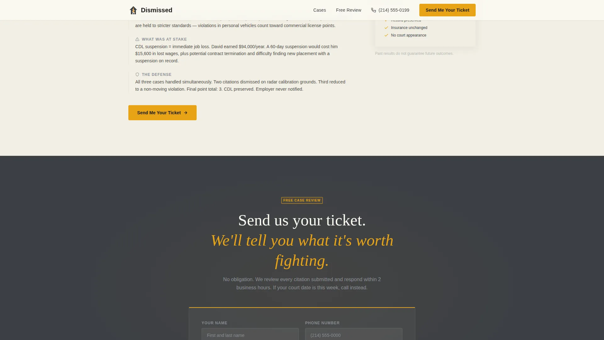 Criminal Defense Booking Website Template