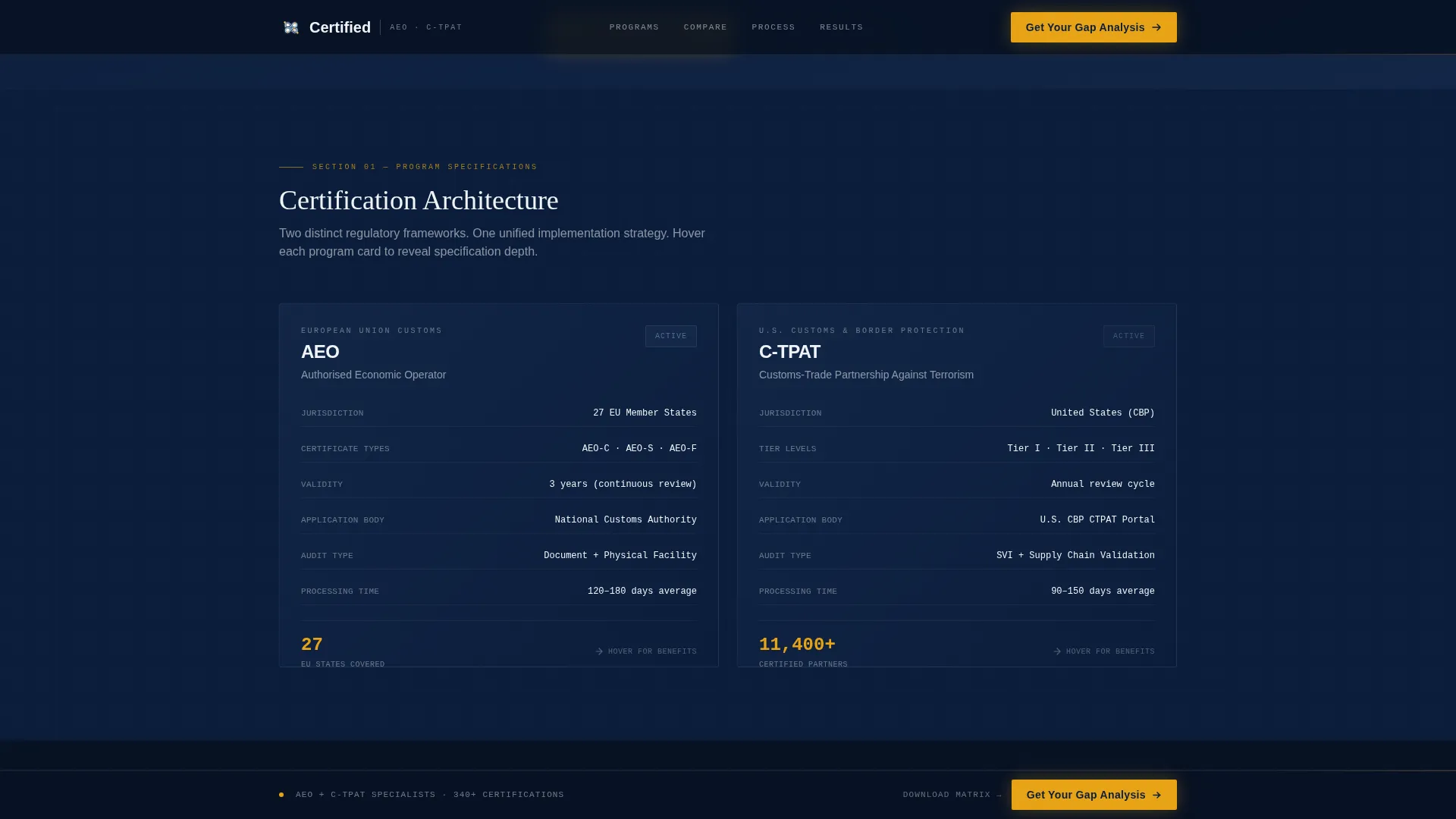 Customs & Trade Booking Website Template