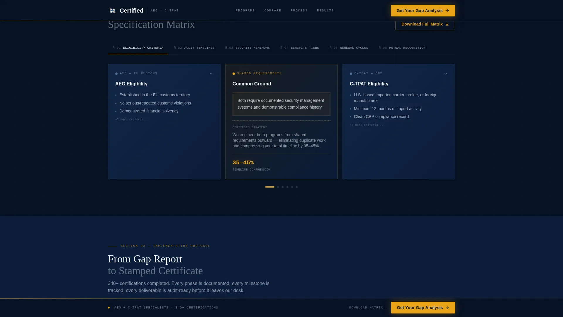 Customs & Trade Booking Website Template