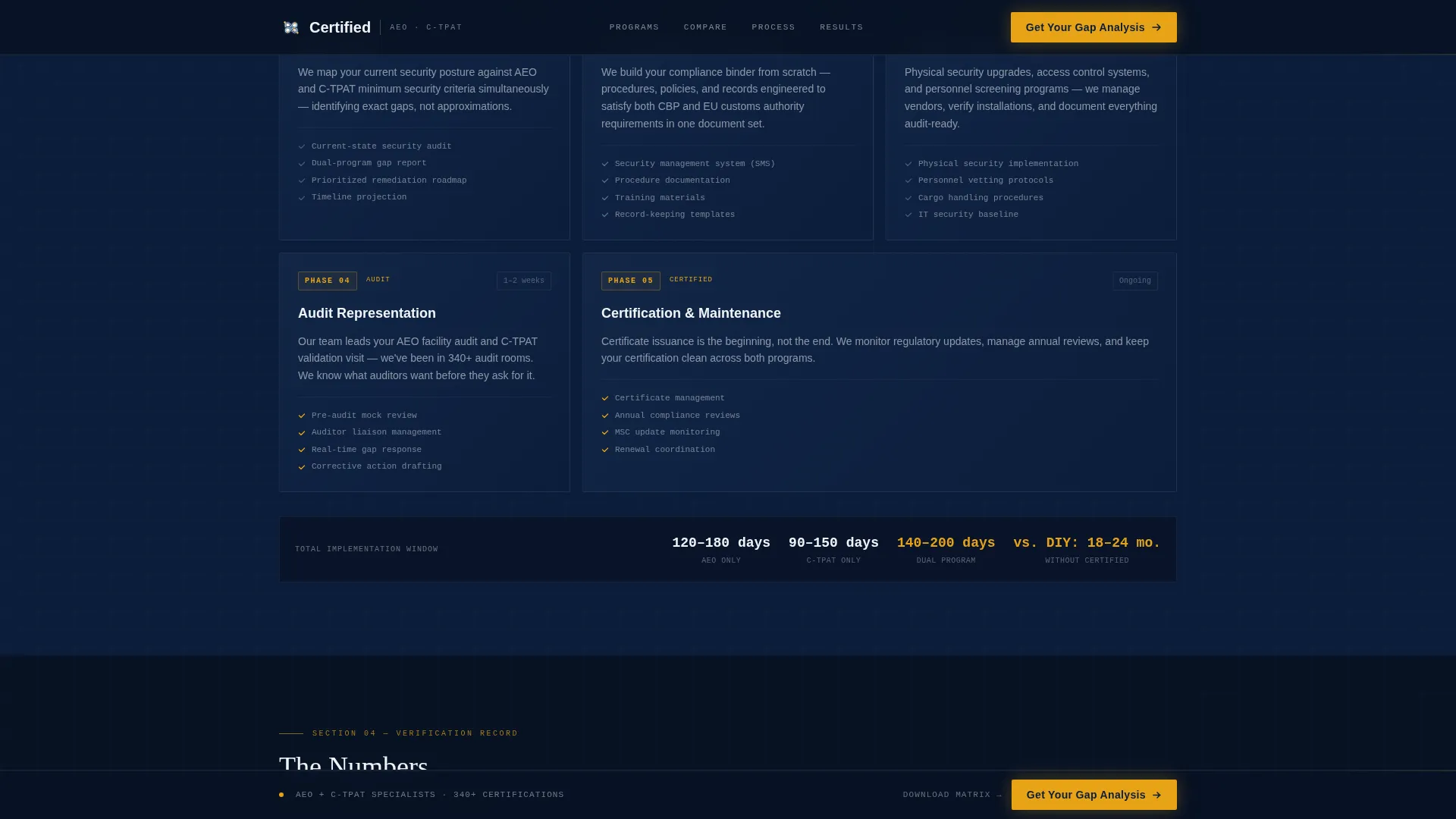 Customs & Trade Booking Website Template