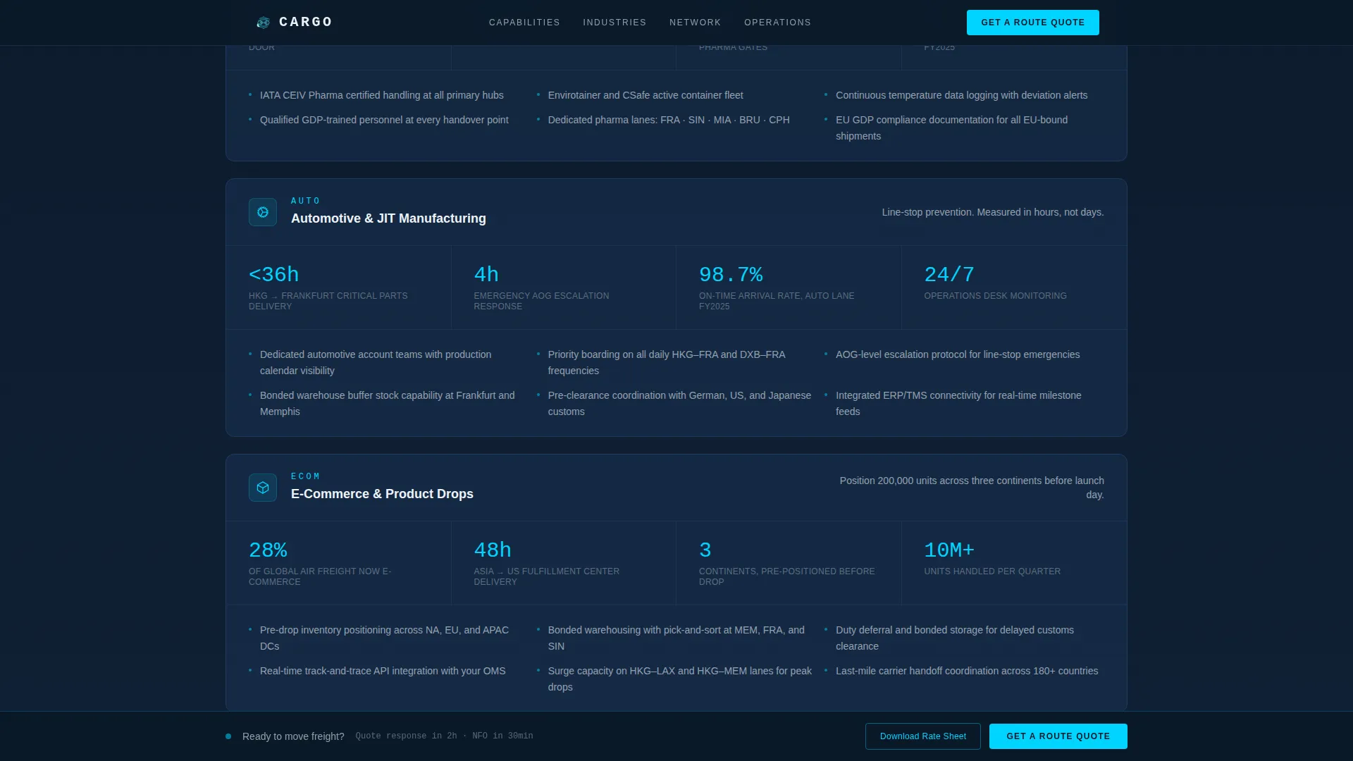 Freight & Cargo Professional Website Template