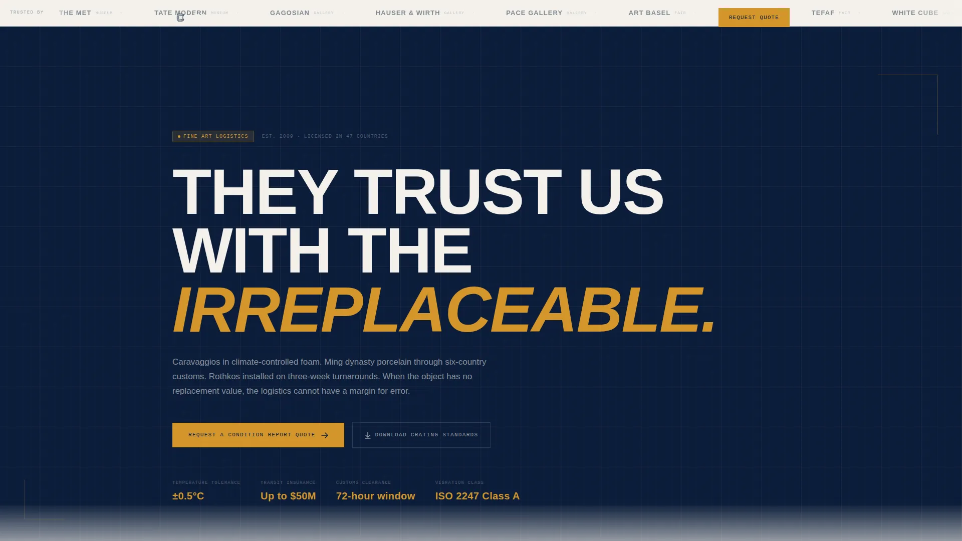 Whiteglove Freight | Free Website Template | Rocket