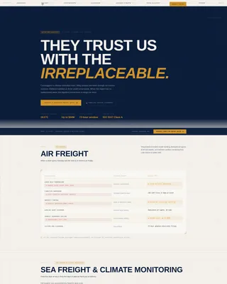 Whiteglove Freight | Free Website Template | Rocket