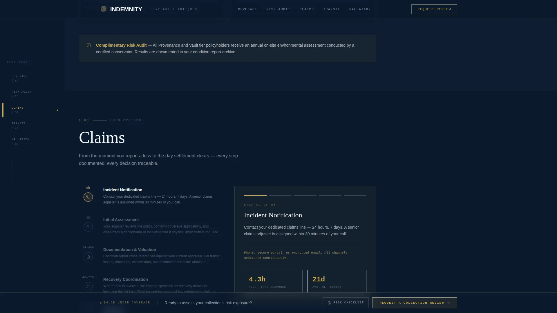 Bespoke Artinsurance | Free Website Template | Rocket