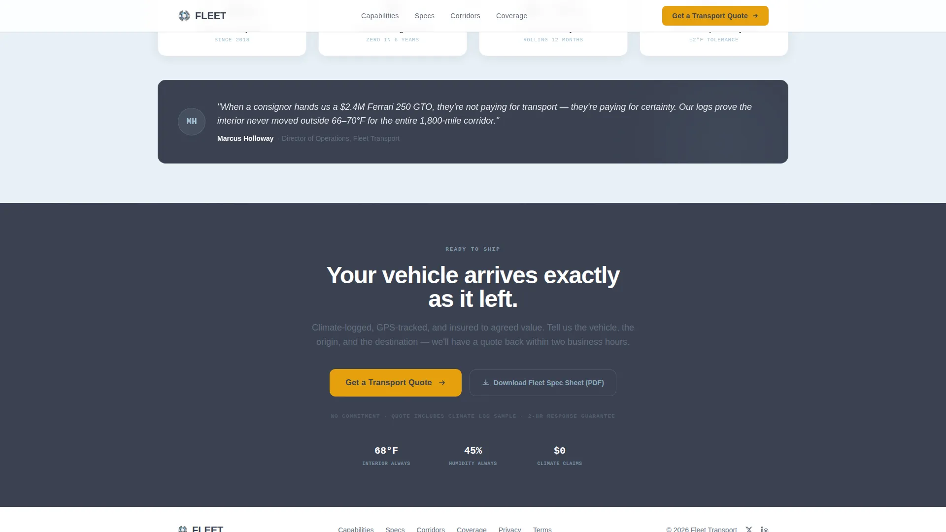 Climatecontrolled Vehicle | Free Website Template | Rocket