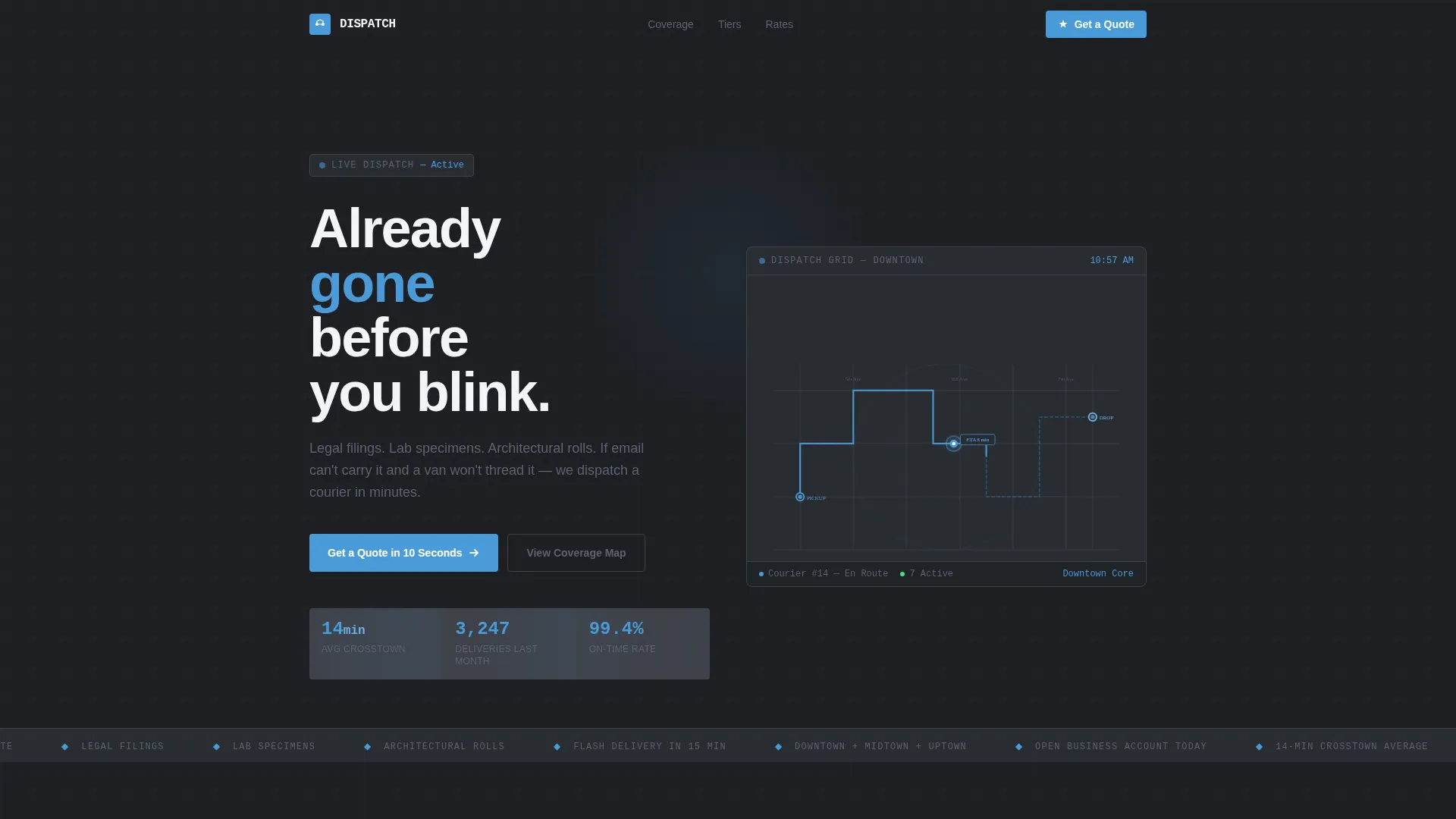 Last-Mile & Delivery Specialist Cost Calculator Website Template