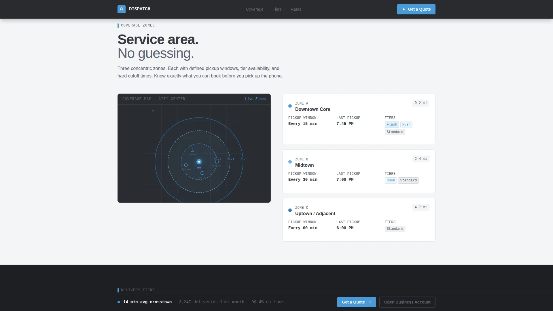 Last-Mile & Delivery Specialist Cost Calculator Website Template