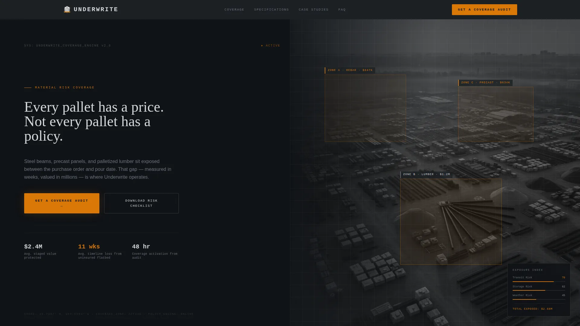 Precision Materialinsurance | Free Website Template | Rocket