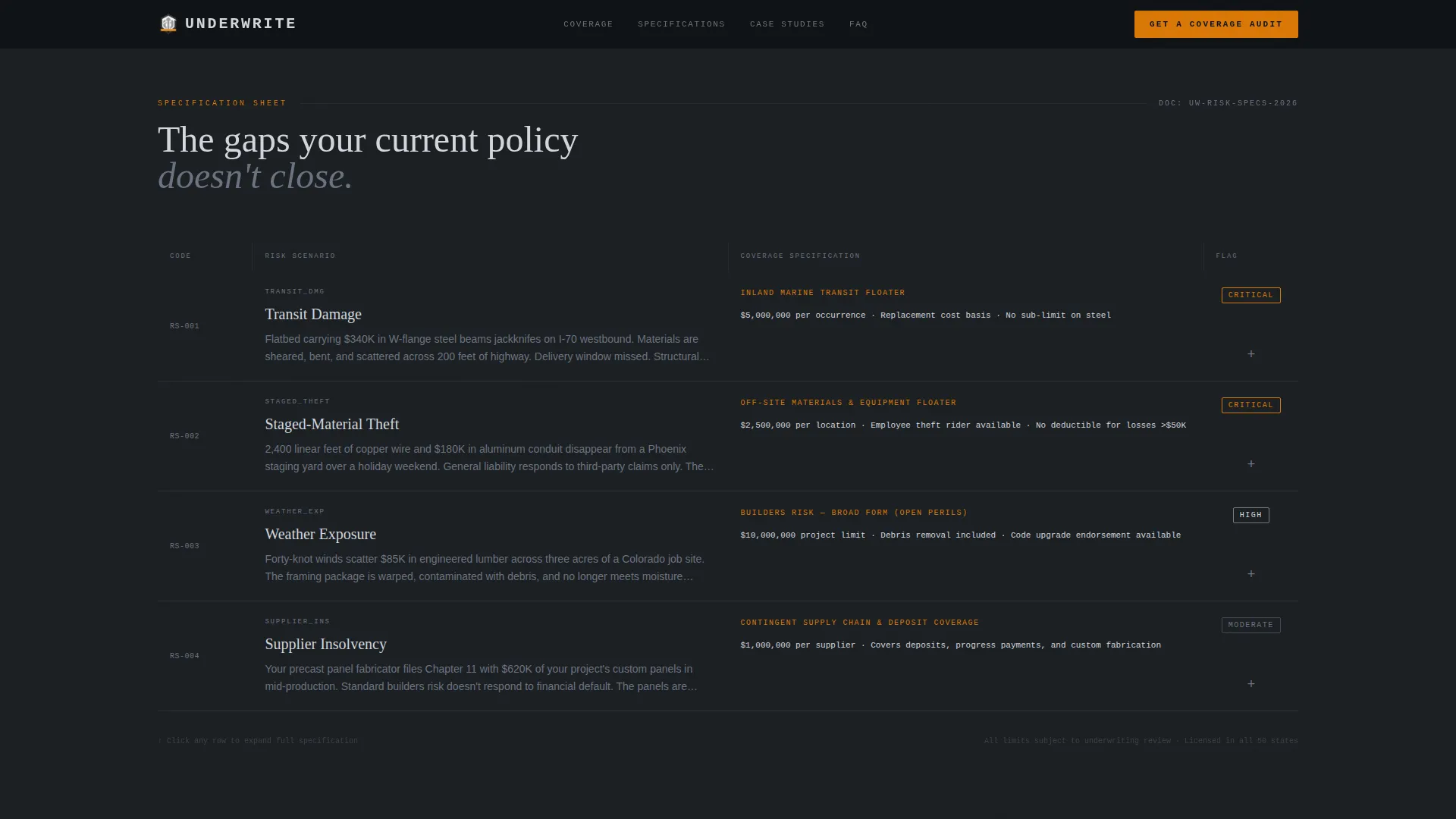 Precision Materialinsurance | Free Website Template | Rocket