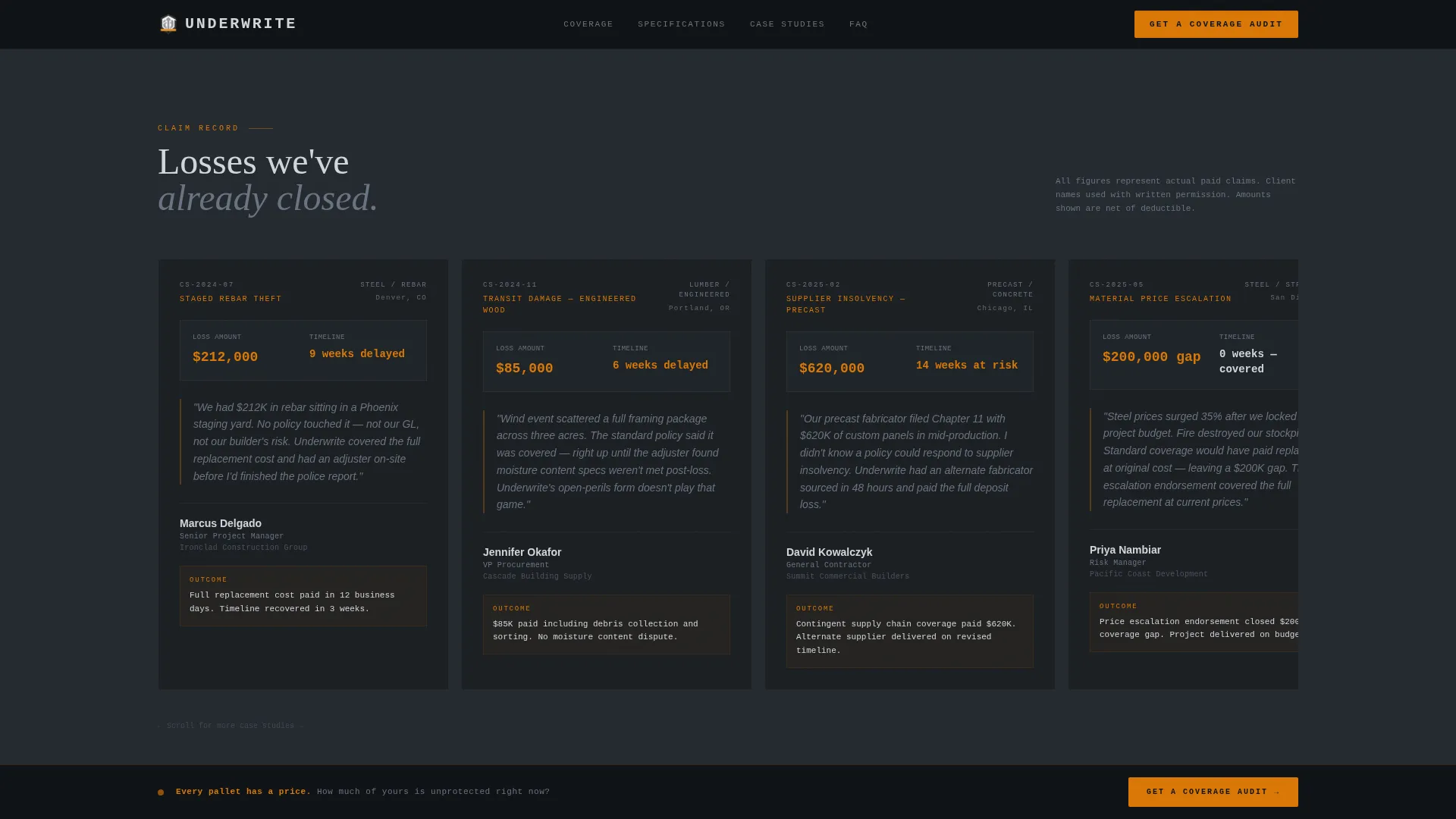 Precision Materialinsurance | Free Website Template | Rocket