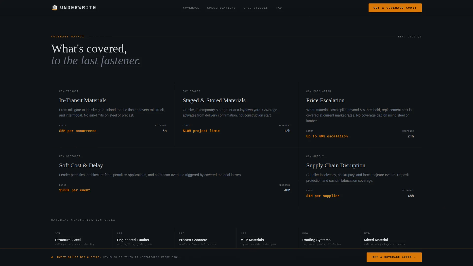 Precision Materialinsurance | Free Website Template | Rocket