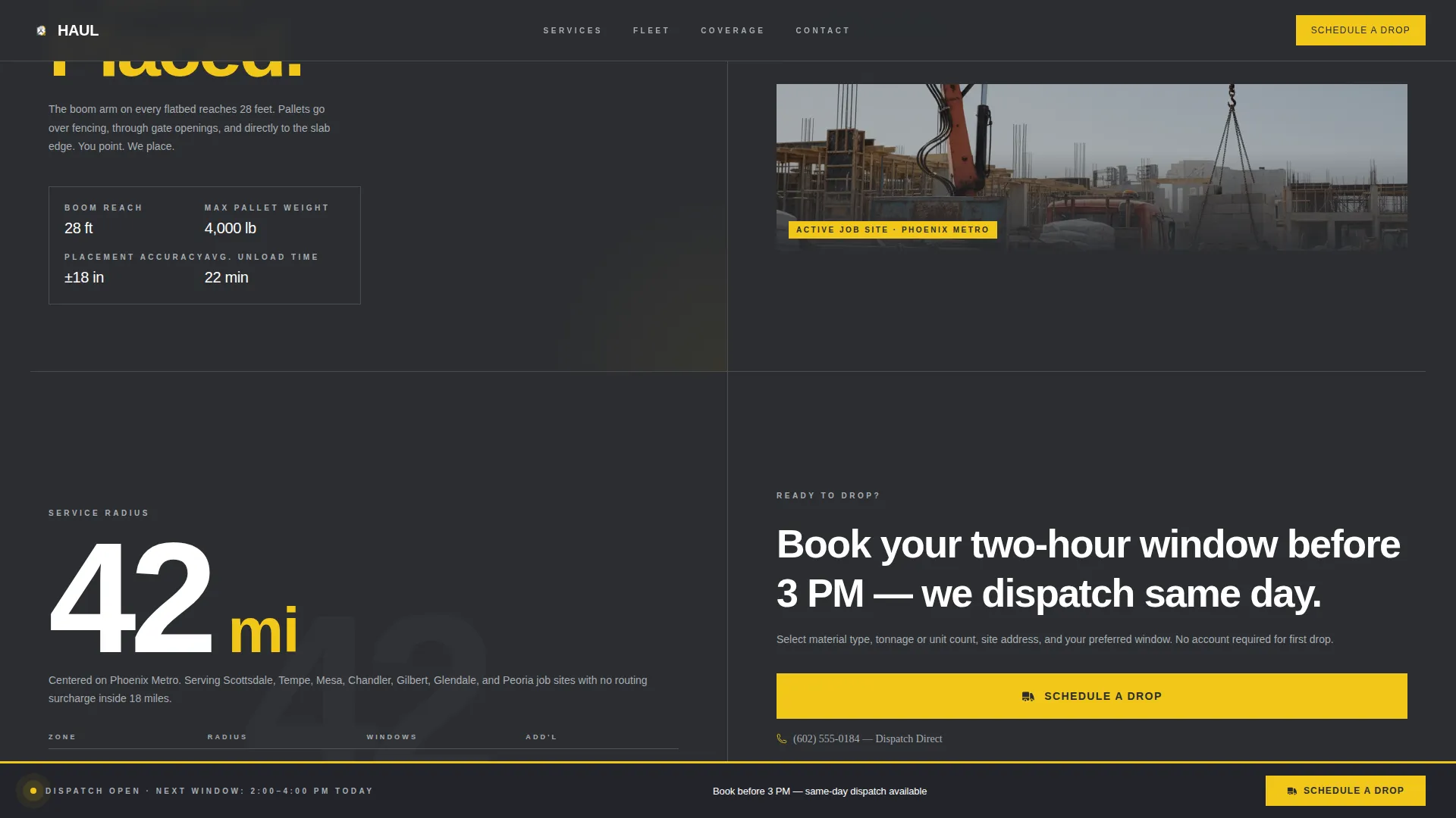 Precision Construction | Free Website Template | Rocket