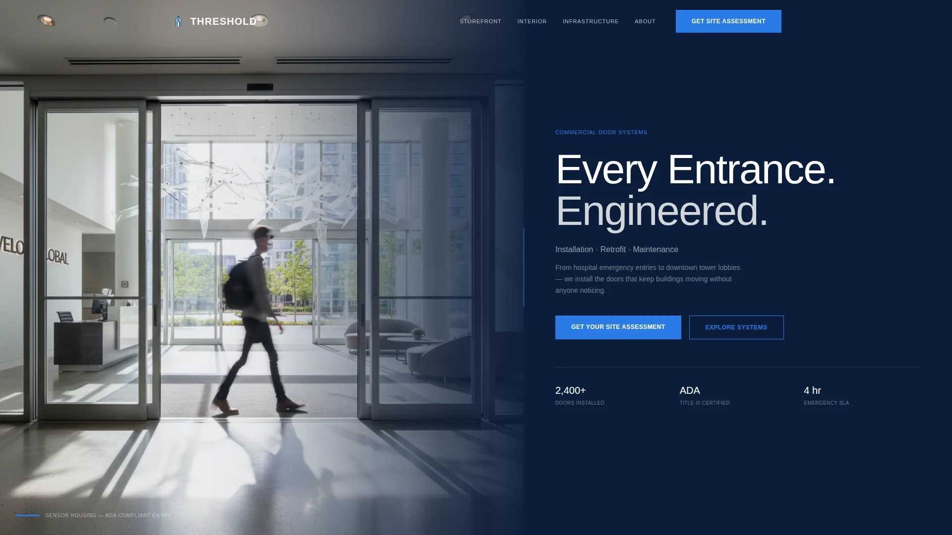 Specialty Construction Booking Website Template