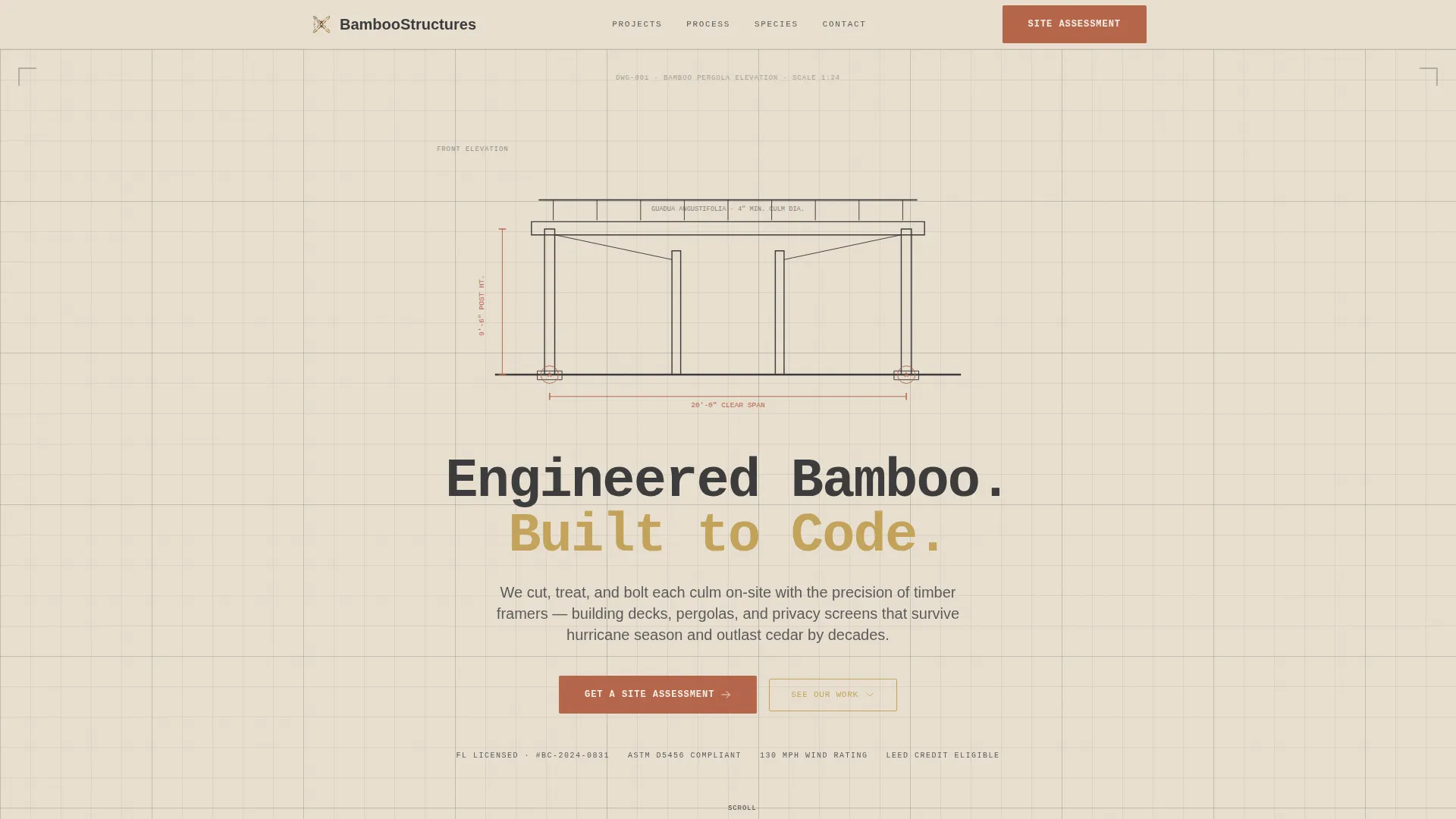 Bamboo Products & Portfolio Website Template