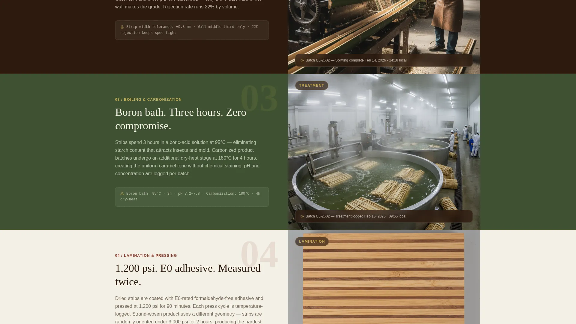 Bamboo Manufacturer Landing Page Template
