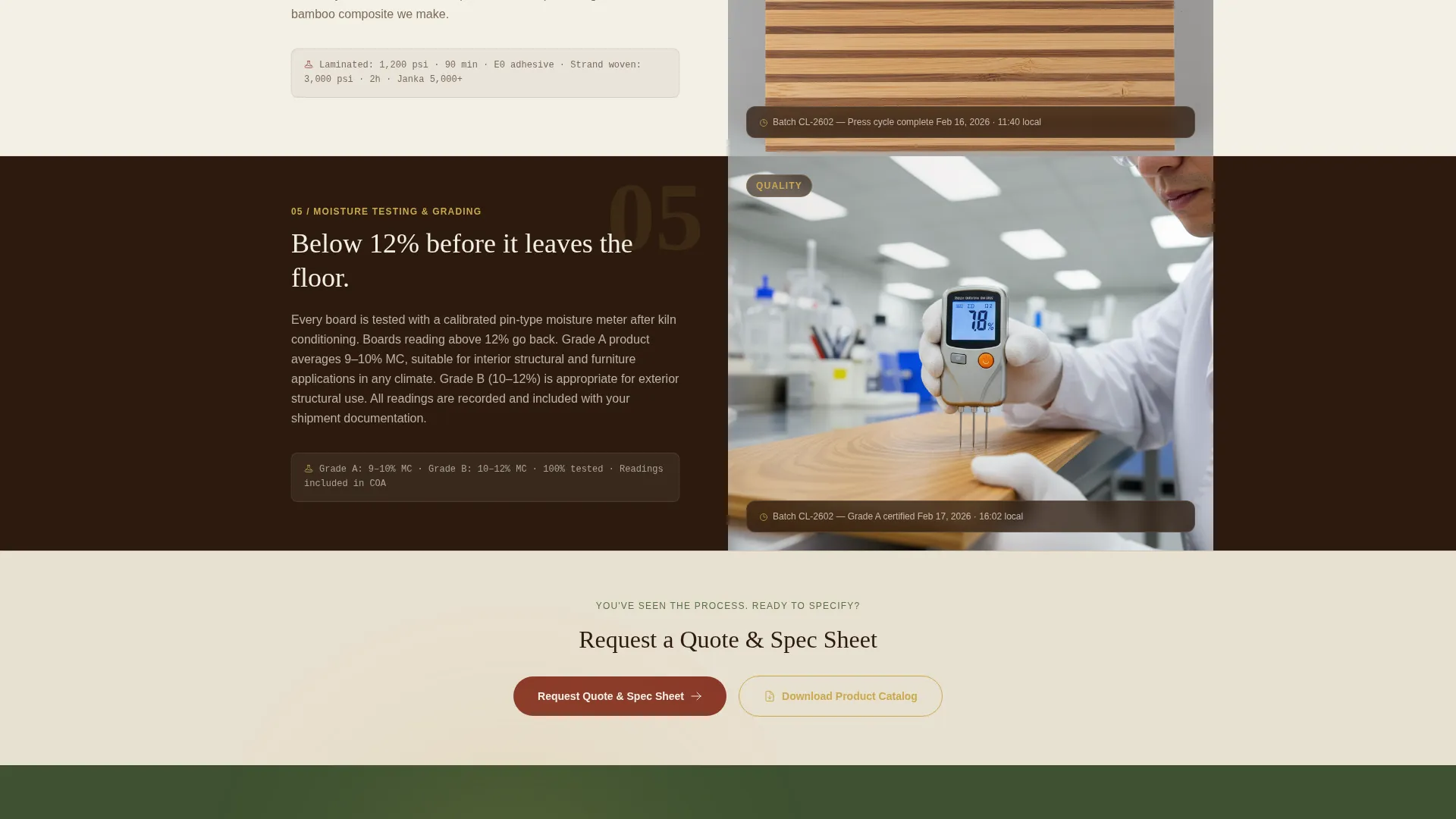 Bamboo Manufacturer Landing Page Template
