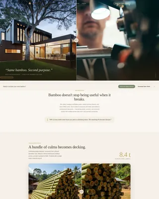 Bamboo Products & Specialist Professional Website Template