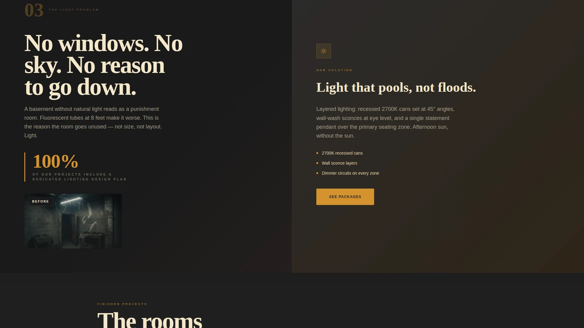 Basement Renovation Pricing Website Template