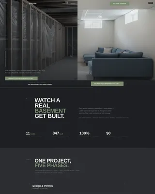 Basement Renovation Professional Website Template