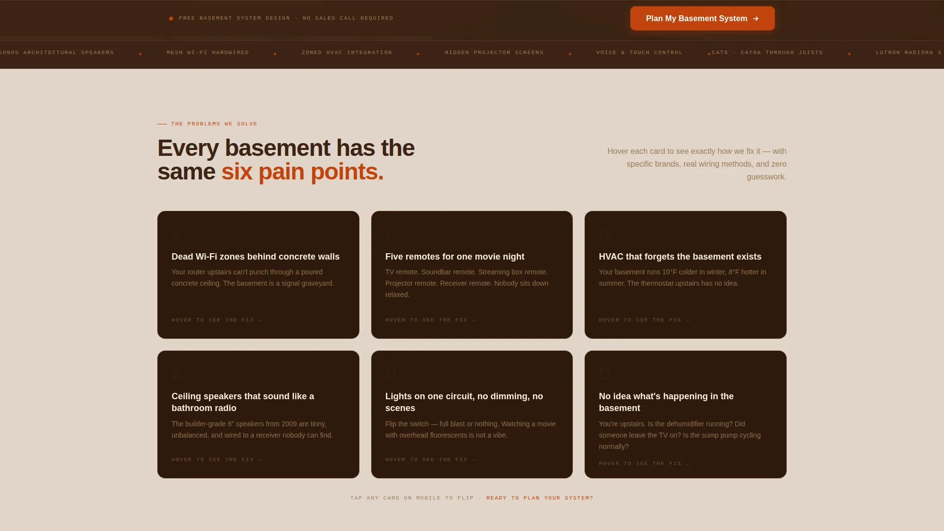 Basement Renovation Specialist Booking Website Template