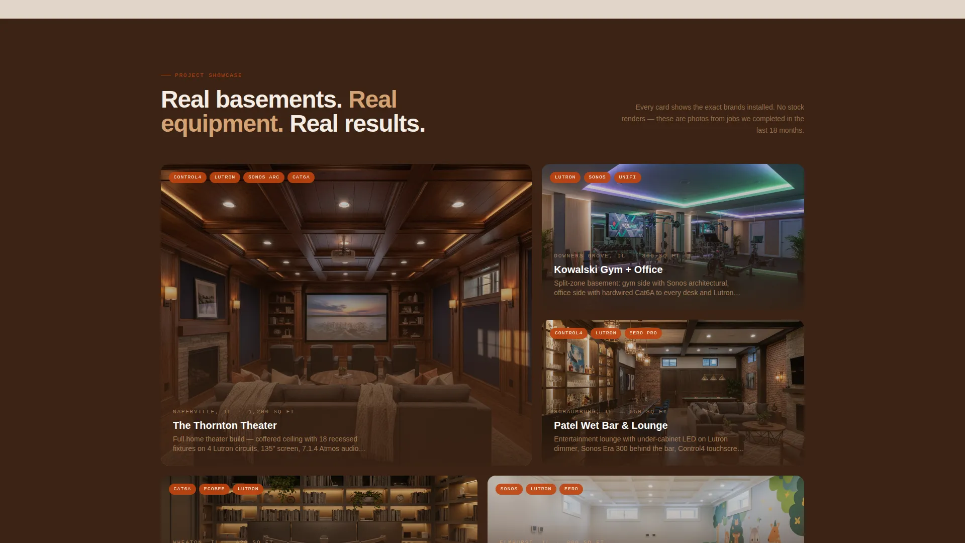 Basement Renovation Specialist Booking Website Template