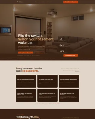 Basement Renovation Specialist Booking Website Template