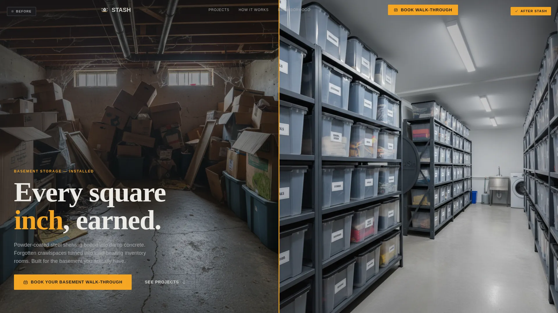 Basement Renovation Advanced Booking Website Template