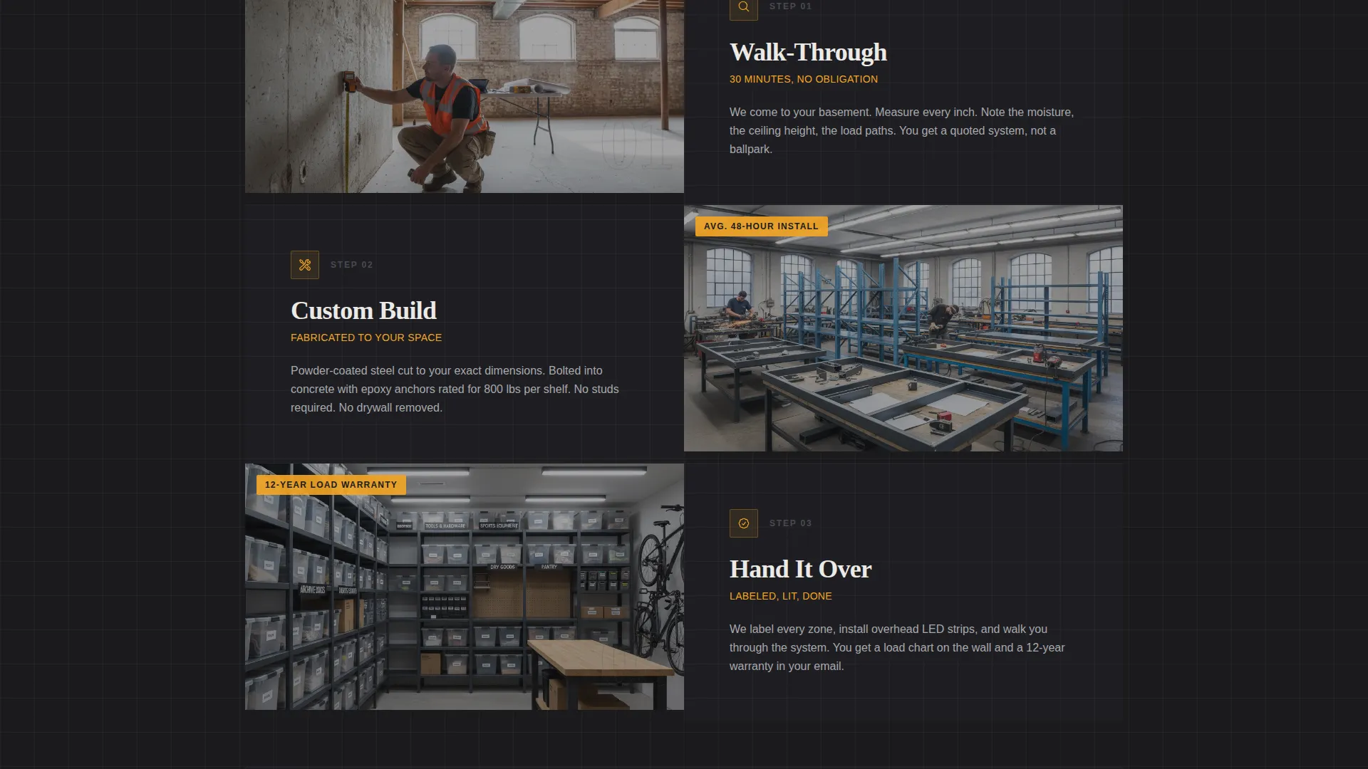 Basement Renovation Advanced Booking Website Template
