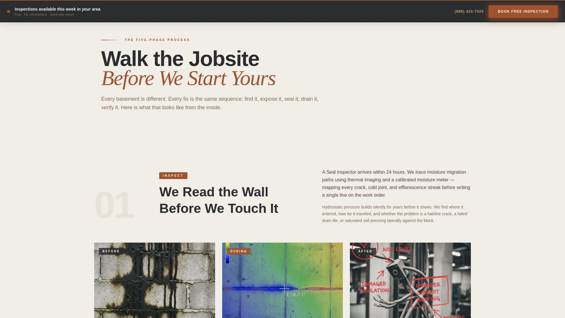 Basement Waterproofing Contractor Website Template