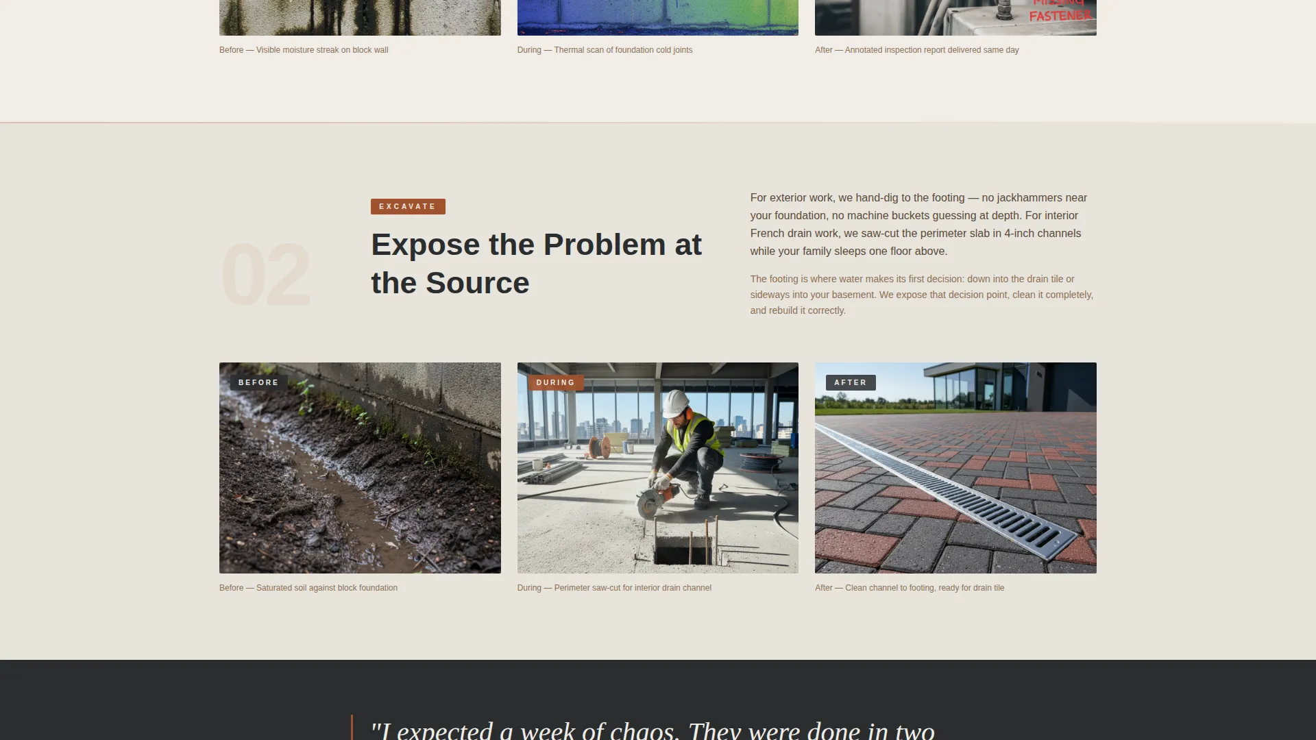 Basement Waterproofing Contractor Website Template
