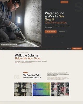 Basement Waterproofing Contractor Website Template