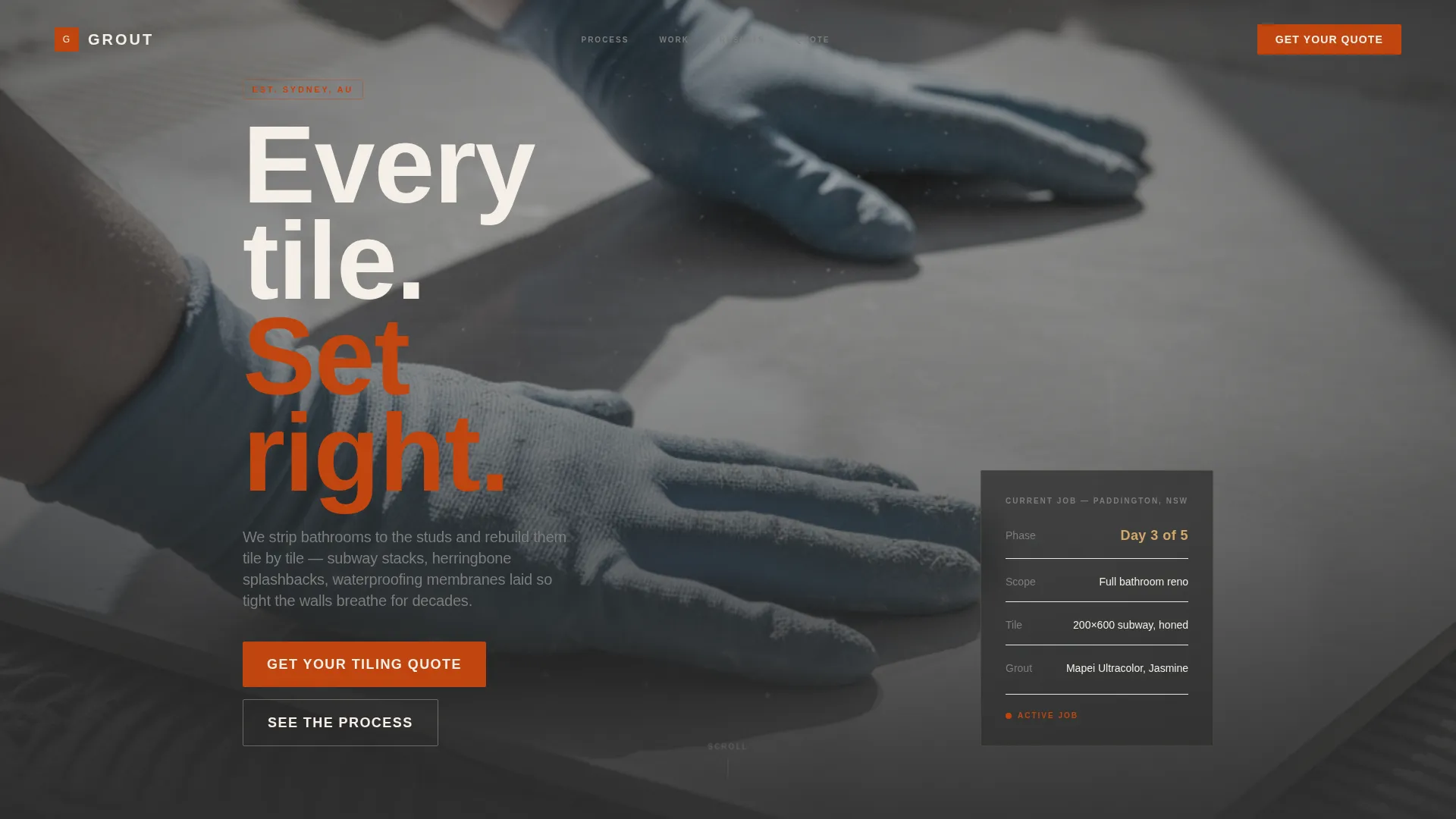 Flooring & Tiling Professional Website Template