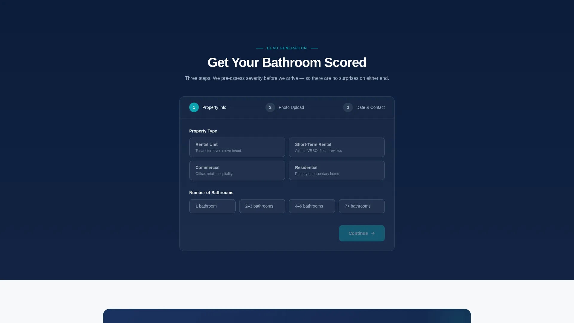Bathroom Renovation Booking Website Template