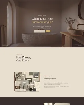 Bathroom Renovation Specialist Booking Website Template