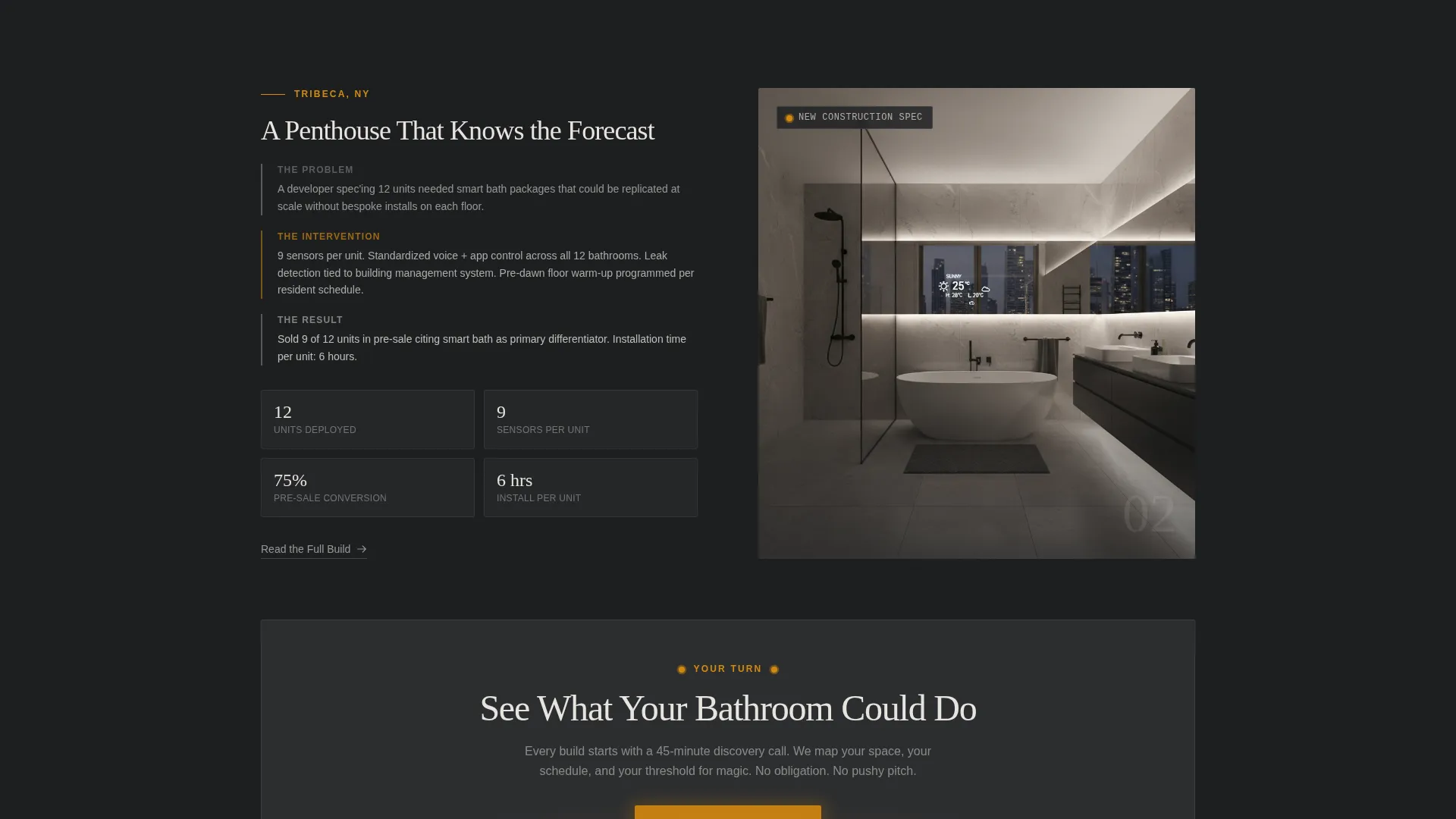 Smart Bathroom Integration Landing Page Template