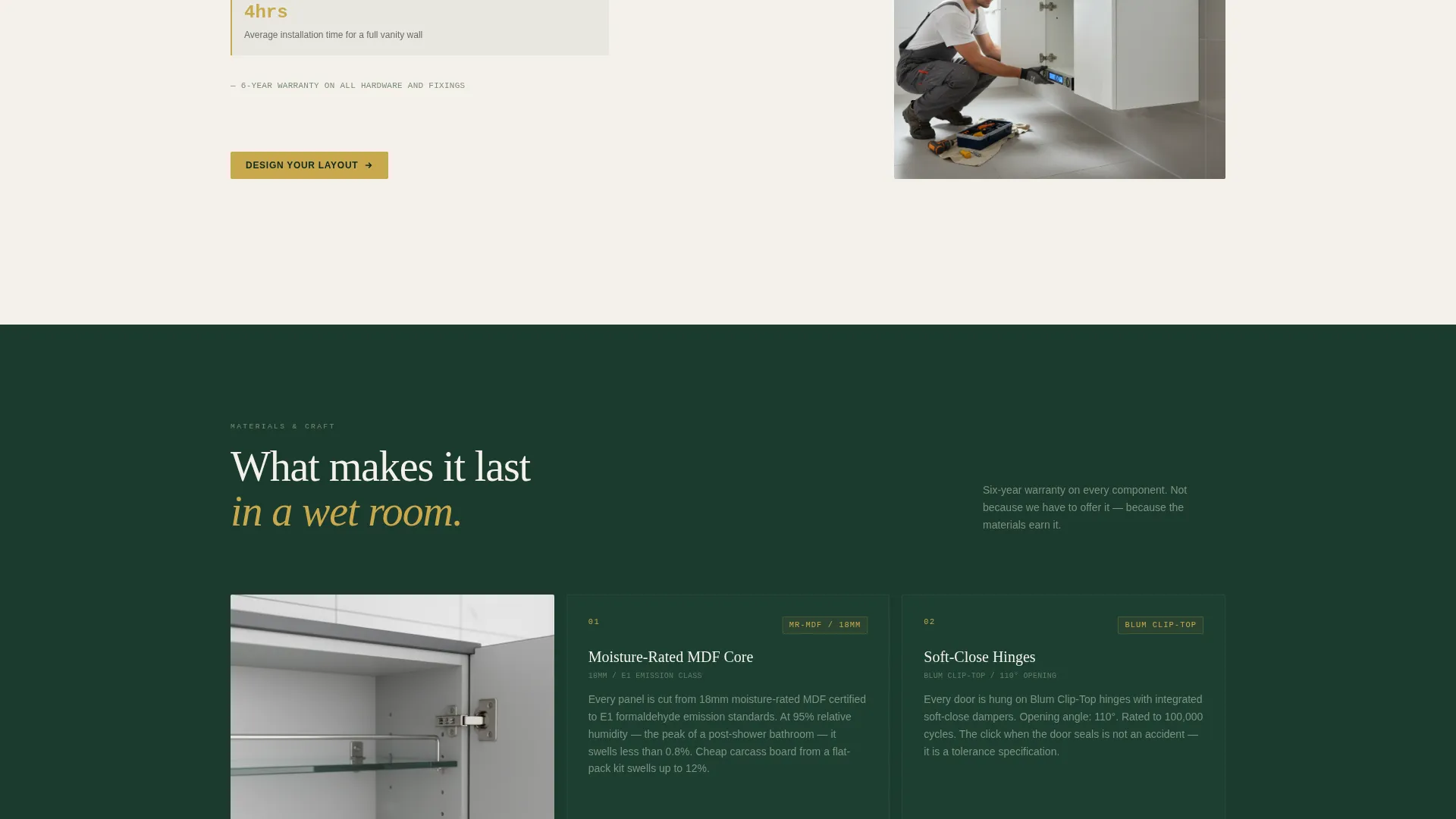 Precision Bathroom Storage Landing Page Template