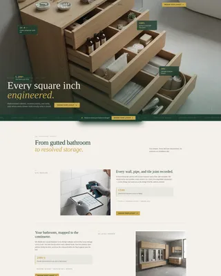 Precision Bathroom Storage Landing Page Template