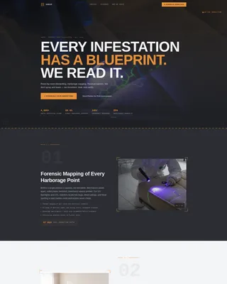 Bed Bug Exterminator Website Template with Inspection Booking