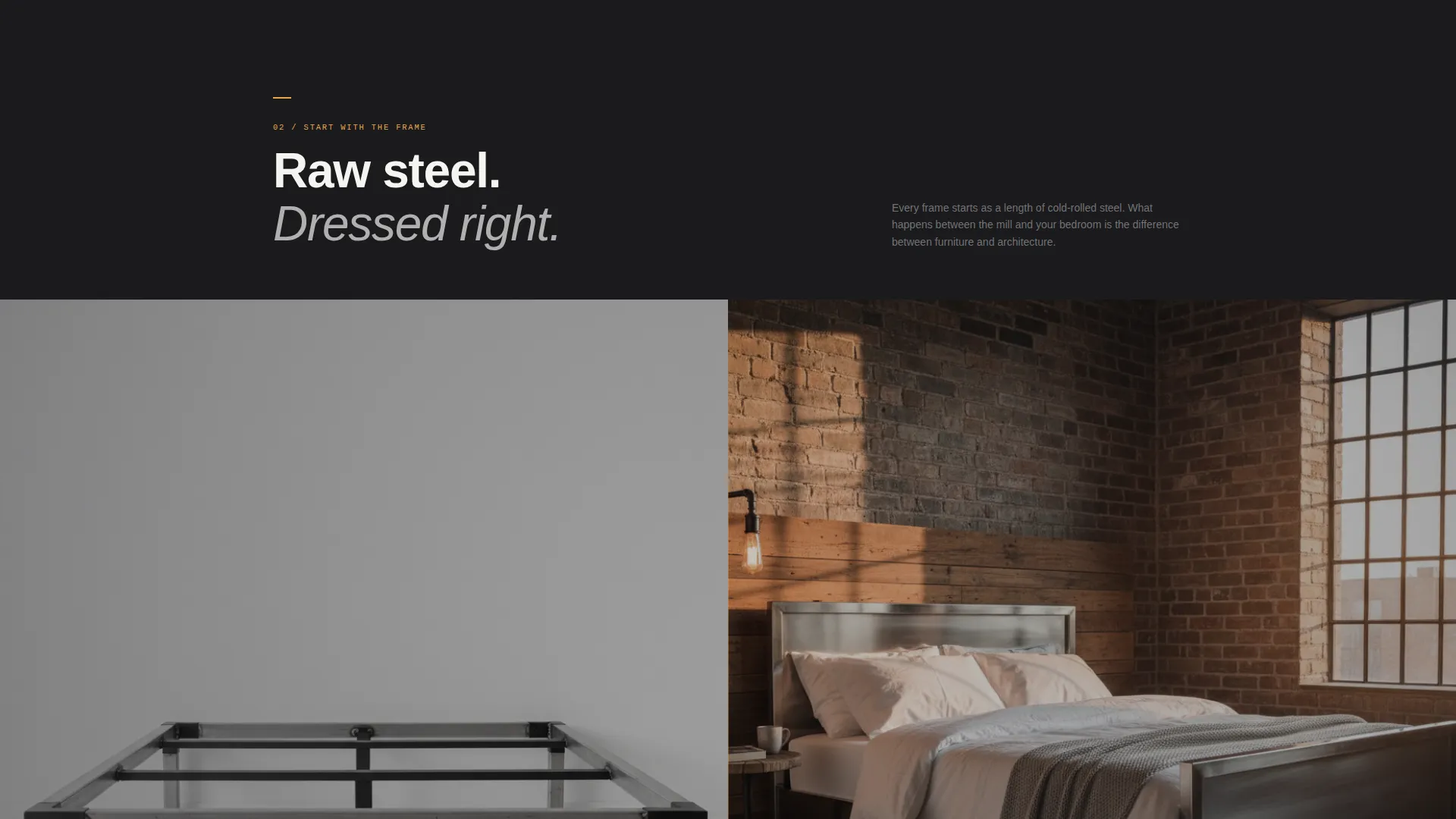 Industrial Bedroom Furniture Landing Page Template